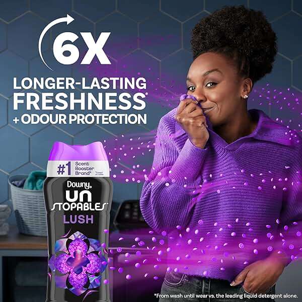 Downy Unstopables In Wash Scent Booster Beads, Lush Scent, 24 oz, Laundry Beads for Odor Protection, Downy Scent Booster Beads, Laundry Scent Boosters - Image 2