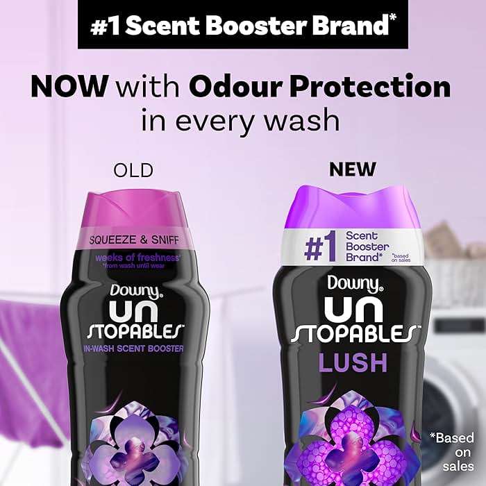 Downy Unstopables In Wash Scent Booster Beads, Lush Scent, 24 oz, Laundry Beads for Odor Protection, Downy Scent Booster Beads, Laundry Scent Boosters - Image 5