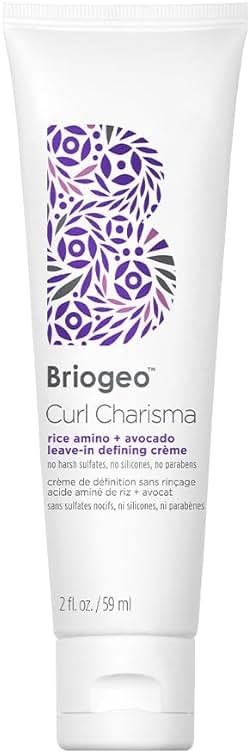 Briogeo Curl Charisma Rice Amino + Avocado Leave-In Defining Crème | Frizz Control Hair Styling Moisturizer | Leave In Cream for Wavy, Curly, & Coily Hair | Vegan & Cruelty-Free | 2 fl oz - Product Image