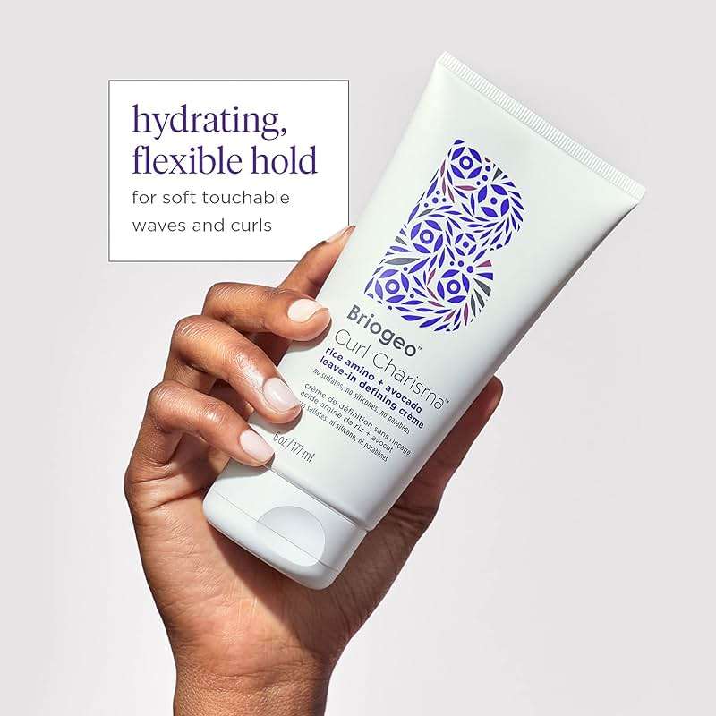Briogeo Curl Charisma Rice Amino + Avocado Leave-In Defining Crème | Frizz Control Hair Styling Moisturizer | Leave In Cream for Wavy, Curly, & Coily Hair | Vegan & Cruelty-Free | 2 fl oz - Image 3