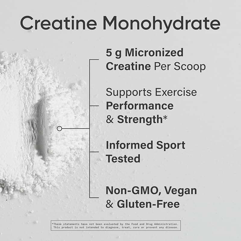 Sports Research Creatine Monohydrate - Gain Lean Muscle, Improve Performance and Strength and Support Workout Recovery* - 5 g Micronized Creatine - 17.64 oz - Image 4