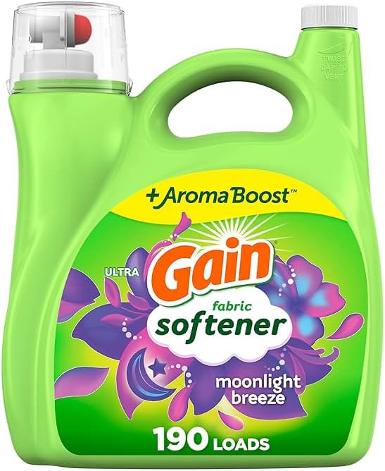 Gain Moonlight Breeze Fabric Softener, 140 FL OZ, 190 Load, Smooth Touch Laundry Conditioner Liquid - Product Image
