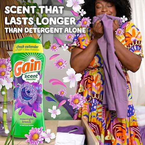 Gain In-Wash Laundry Scent Booster, Moonlight Breeze Scent, 12.2 OZ, Fresh Extender + Odor Protection - Image 4