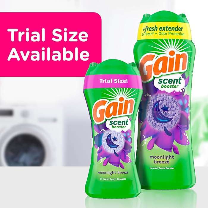 Gain In-Wash Laundry Scent Booster, Moonlight Breeze Scent, 12.2 OZ, Fresh Extender + Odor Protection - Image 8