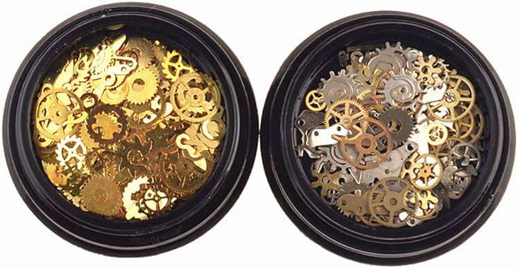 Ankexin 2 Box Mixed Steampunk Cogs Gear Charm Resin Fill Acssories Craft Charm for Resin Casting Jewelry Making Projects - Image 1