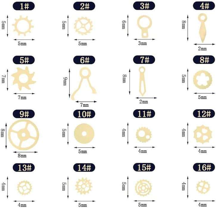 Ankexin 2 Box Mixed Steampunk Cogs Gear Charm Resin Fill Acssories Craft Charm for Resin Casting Jewelry Making Projects - Image 2