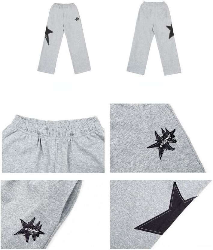 Pooyikoi Women Streetwear Sweatpants Drawstring Elastic Waist Loose Wide Leg Joggers Y2k Star Print Pants Harajuku Trousers - Image 7