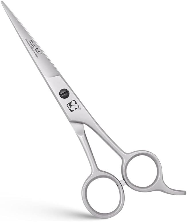 Jimy 6.5" Hair Scissors Professional – Ultra Sharp Razor Edge Stainless-Steel Scissors to Cut Hair – Ergonomic Design Salon Quality Hair Shears for Men, Women & Barbers - Product Image