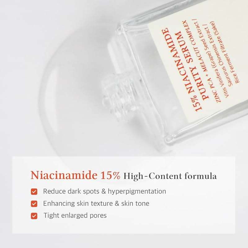 Dr.Althea 15% Niacinamide Purity Serum - 15% Niacinamide included, Overall skintone and texture improvement, Pore care, Serum control with Zinc. Vegan formula, Korean skincare - Image 3
