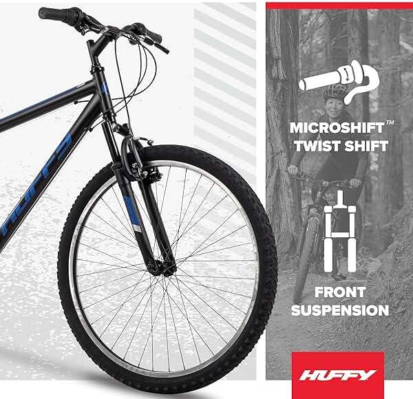 Huffy Stone Mountain Bike 20"/24"/26" for Men/Women/Girls/Boys | 6-Speed (20") or 21-Speed Options, Front or Dual Suspension Options, Multiple Colors, All-Terrain Tires, Shimano Equipped - Image 2