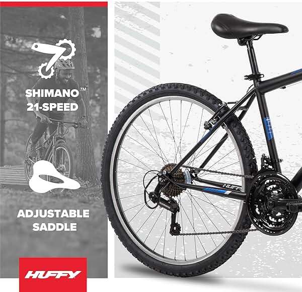 Huffy Stone Mountain Bike 20"/24"/26" for Men/Women/Girls/Boys | 6-Speed (20") or 21-Speed Options, Front or Dual Suspension Options, Multiple Colors, All-Terrain Tires, Shimano Equipped - Image 3