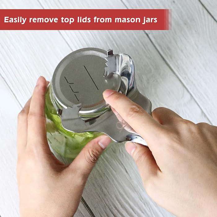 Octina Mason Jar Opener & Bottle Opener No Lid Dents or Damage, Manual Can Opener Easy Twist, Canning Jar Opener Top Remover Utensil for Various Lids - Image 2