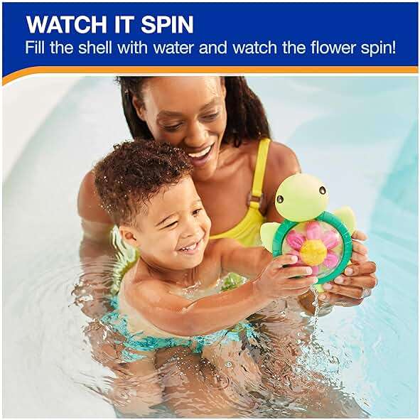SwimWays Water Wheel Turtle, Kids Pool Accessories & Swimming Pool Toys, Turtle-Themed Water Toys for Kids Ages 2 & Up - Image 2