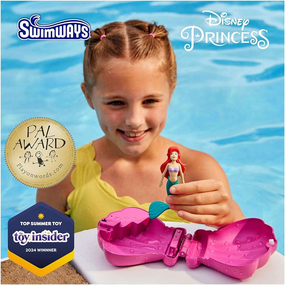 SwimWays The Little Mermaid Ariel Dive N’ Surprise, Swimming Pool Accessories & Kids Pool Toys, Pool Party Supplies, Disney Toys for Kids Ages 5 & Up - Image 2