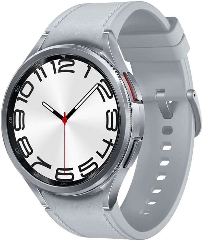 SAMSUNG Galaxy Watch 6 Classic 47mm Stainless-Steel Smartwatch w/ Fitness Tracker, Heart Monitor, BIA Sensor, Bluetooth – Silver - Image 1