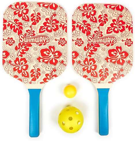 Swimways Hydro Paddle & Pickleball Set, Pickleball Paddles and Balls for Pool, Lake and Beach Games, Outdoor Toys for Kids and Adults Aged 5 & Up - Image 1