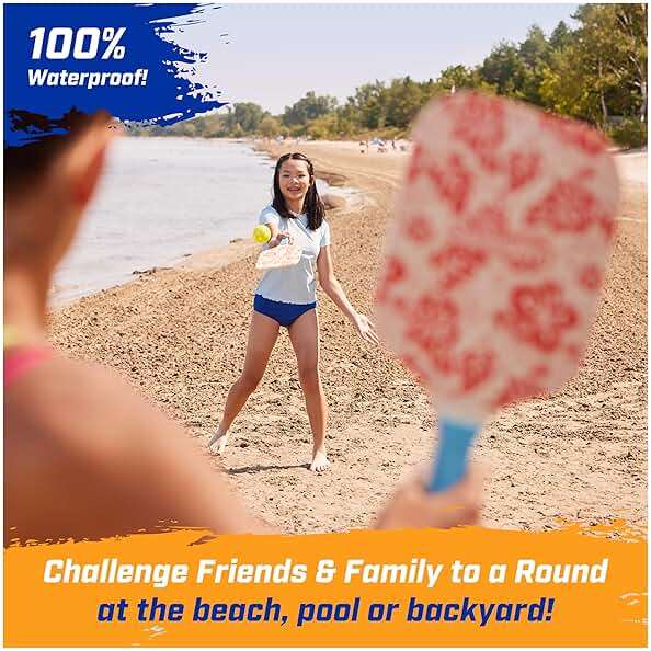 Swimways Hydro Paddle & Pickleball Set, Pickleball Paddles and Balls for Pool, Lake and Beach Games, Outdoor Toys for Kids and Adults Aged 5 & Up - Image 3