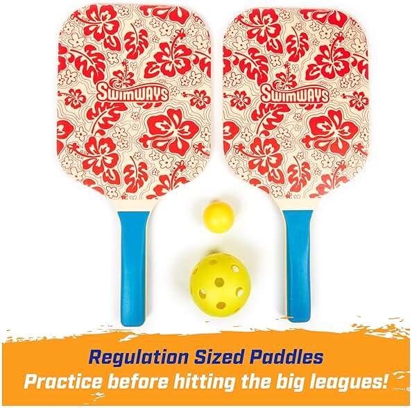 Swimways Hydro Paddle & Pickleball Set, Pickleball Paddles and Balls for Pool, Lake and Beach Games, Outdoor Toys for Kids and Adults Aged 5 & Up - Image 5