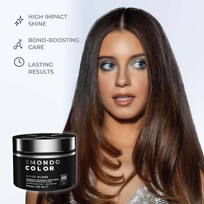 XMONDO Hair Super Gloss Intensive Glossing Treatment | Infused with Bond Booster Technology to Boost Shine & Hyaluronic Acid for Nourishment, Revitalization & Repair, Vegan Formula, 8 Fl Oz 1-Pack - Image 4