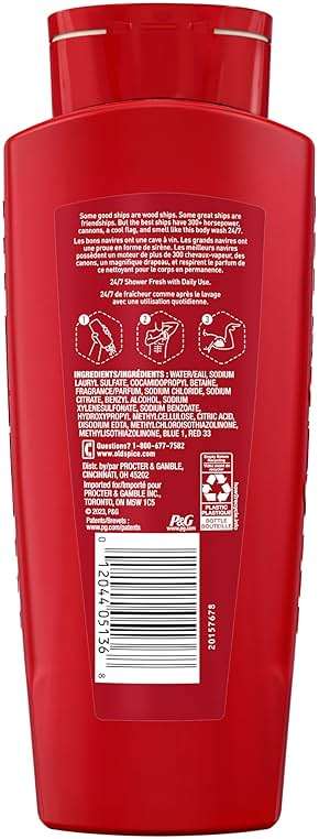 Old Spice Refreshing Body Wash for Men, 3X Defense, 24/7 Shower Fresh with Long Lasting Scent, Red Collection, Captain with Bergamot Scent, 24 oz (Pack of 4) - Image 8