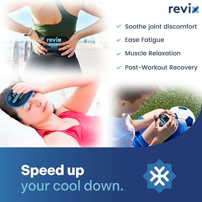 REVIX Ice Packs for Injuries Reusable, 5-Piece Set Hot and Cold Gel Ice Pack for Joints, Muscle, Post-Workout Recovery, Adjustable and Flexible Cooling Pads for Knees, Back, Arms and Neck - Image 6
