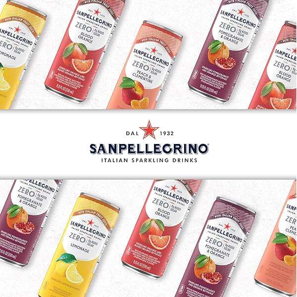 Sanpellegrino Zero Grams Added Sugar Sparkling Orange And Blood Orange Beverage, Italian Sparkling Drink, 24 Pack Of 11.15 Fl Oz Cans, San Pellegrino Italian Sparkling Drinks, Low Calorie Sparkling Fruit Beverages - Image 7