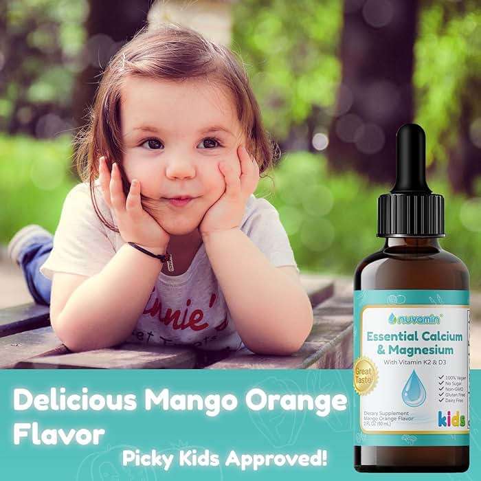 Nuvamin – Liquid Calcium & Magnesium Drops for Baby, Toddlers, Kids, & Adults, 2Fl.Oz (60ml), 30 Daily Servings. Great Taste - All Natural - Vegan - Superior Absorption - Image 6