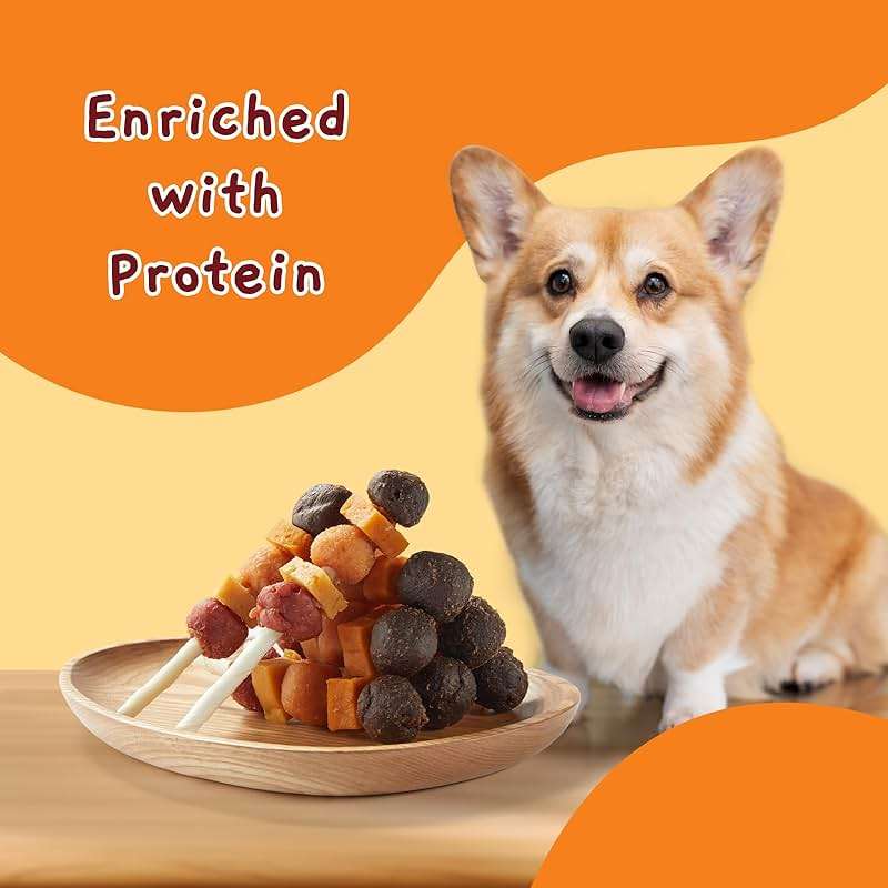 Jungle Calling Dog Treats, Multi-Flavor Kabob Dog Snacks, Edible Dog Kabobs, Made with Chicken, Duck, Beef, Sweet Potato and Pumpkin, Rawhide Sticks for Dogs - Image 3