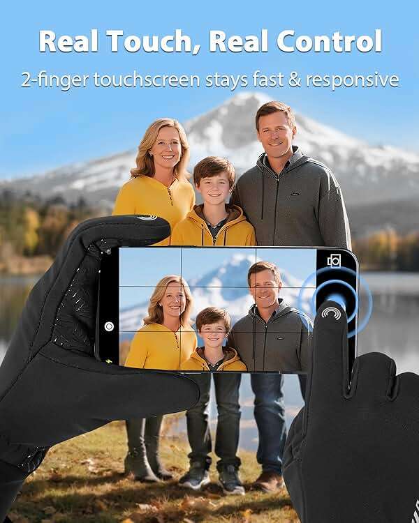 RIGWARL Gloves for Cool&Cold Weather Waterproof, Winter Gloves for Men Women Touch Screen - Image 3