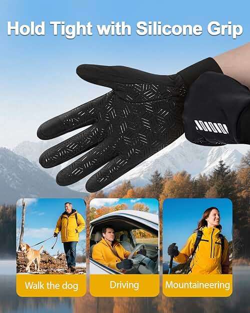 RIGWARL Gloves for Cool&Cold Weather Waterproof, Winter Gloves for Men Women Touch Screen - Image 5