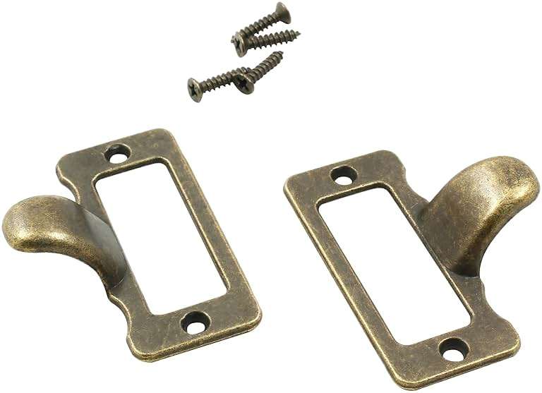 Bivethoi 10 Pcs Vintage Label Tag Holder Pull Handle Bronze File Cabinet Pulls Card Catalog Drawer Pulls for Office Furniture Cupboard Shelf Toolcase - Image 3