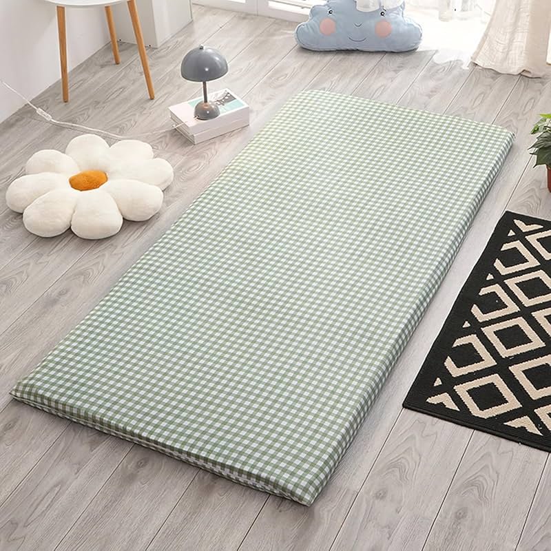 Japanese Futon Cover,Futon Floor Mattress Cover with Zipper,100% Cotton Protection Cover for Shikibuton Futon Mattress,Soft Skin-Friendly Washable,Style4,100x190cm/39x75 - Product Image