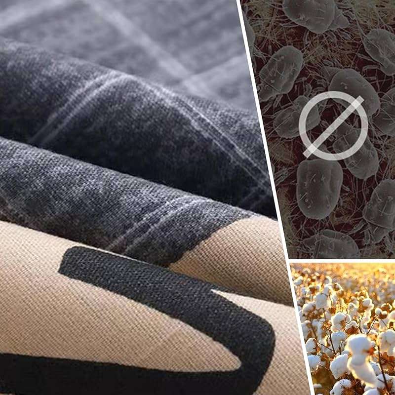 Japanese Futon Cover,Futon Floor Mattress Cover with Zipper,100% Cotton Protection Cover for Shikibuton Futon Mattress,Soft Skin-Friendly Washable,Style4,100x190cm/39x75 - Image 2