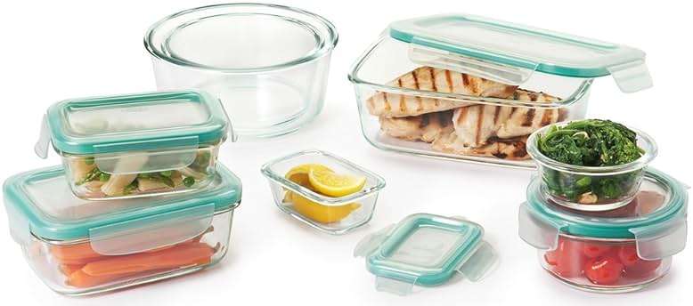 OXO Glass Food Storage Container, Rectangle, 1.6 Cup | Smart Seal | Leakproof | Pack of 2 - Image 7