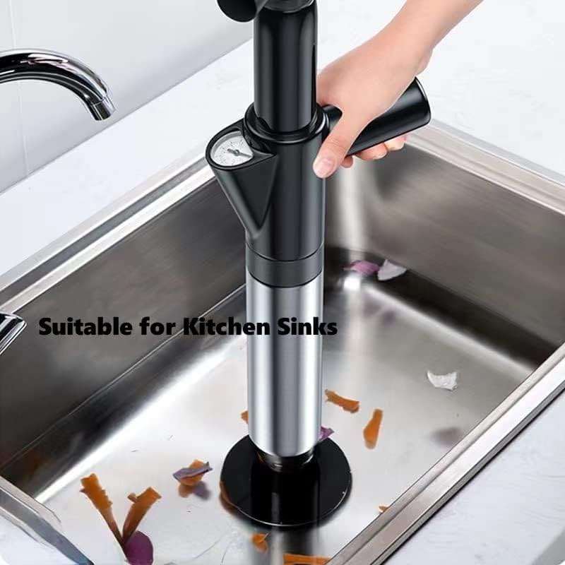 Toilet Plunger High Pressure Air Drain Blaster Gun Drain Clog Remover Tools Air Plunger Heavy Duty Drain Powerful Plungers for Toilet Unclog Toilet, Floor Drain, Bathroom(Black) - Image 7