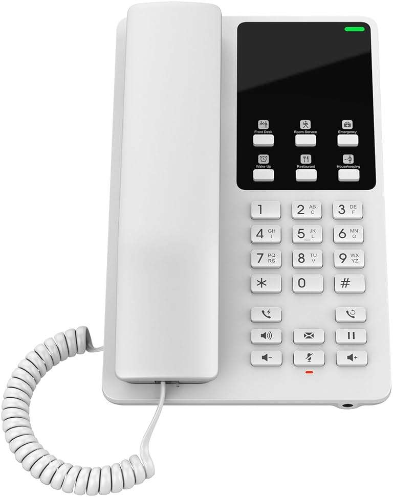 Grandstream GHP620 Hotel IP Phone | 2 Lines, 2 SIP Accounts | Power Adapter Not Included | White - Image 1