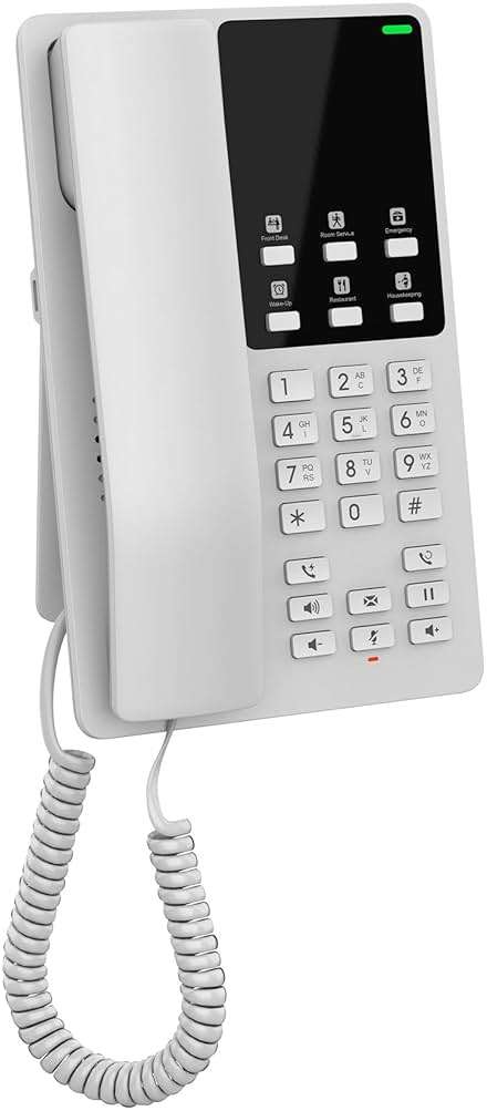 Grandstream GHP620 Hotel IP Phone | 2 Lines, 2 SIP Accounts | Power Adapter Not Included | White - Image 3