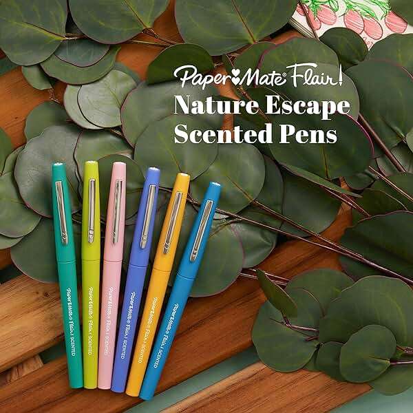 Paper Mate Flair Nature Escape Scented Felt Tip Pens, Medium Point (0.7mm), Assorted Colors, 16 Count - Perfect for Journaling, Writing, Coloring, Teacher Supplies - Image 3