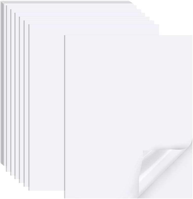 Printable Sticker Paper for Inkjet Printer, 40 Sheets 8.5"x11'' Matte Sticker Printer Paper Full Sheet Labels for Laser/Inkjet Printers, Letter Size - Image 1