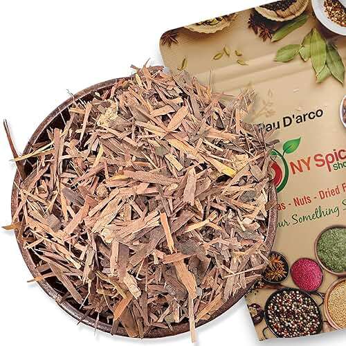 NY Spice Shop Pau D'arco/Ipe Roxo - Cut & Sifted - 8 Ounce Pau D’arco Tea Bark - Pau D’arco Herb - Herbal Tea - Inner Bark - Natural Flavor Enhancer - Culinary Gem - Image 1