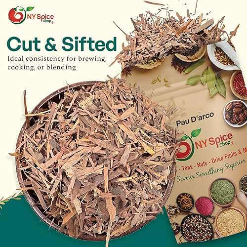 NY Spice Shop Pau D'arco/Ipe Roxo - Cut & Sifted - 8 Ounce Pau D’arco Tea Bark - Pau D’arco Herb - Herbal Tea - Inner Bark - Natural Flavor Enhancer - Culinary Gem - Image 5