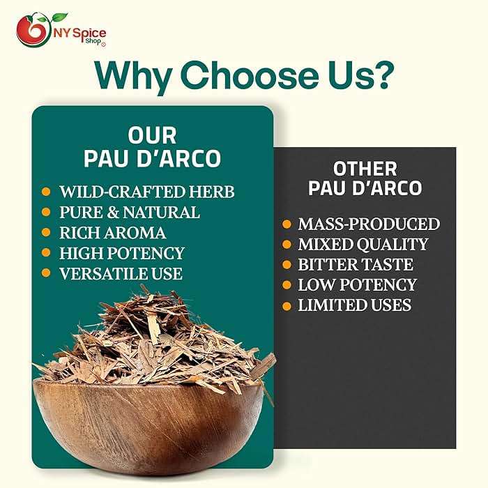 NY Spice Shop Pau D'arco/Ipe Roxo - Cut & Sifted - 8 Ounce Pau D’arco Tea Bark - Pau D’arco Herb - Herbal Tea - Inner Bark - Natural Flavor Enhancer - Culinary Gem - Image 7