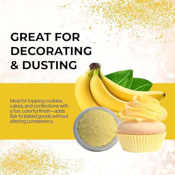 Ultimate Baker Naturally Flavored Banana Powdered Sugar (1x4oz), Flavored and Colored Icing & Frosting Sugar Baking & Dusting Desserts (Banana) - Image 3