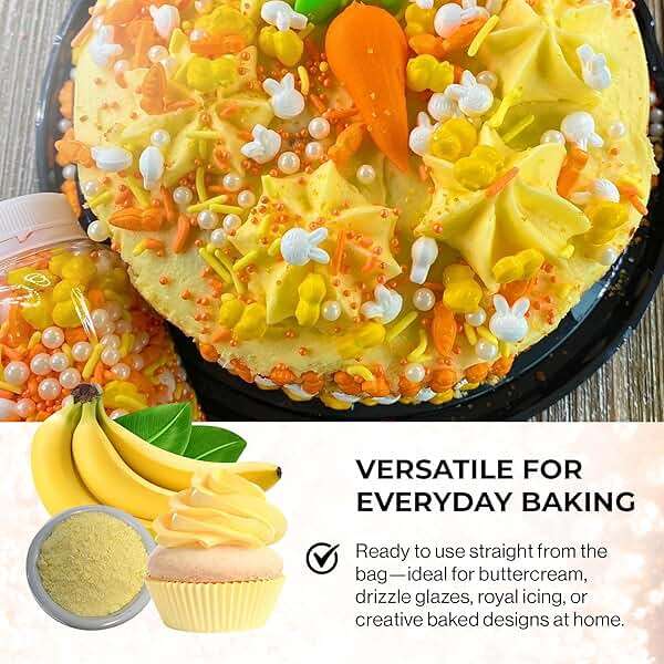 Ultimate Baker Naturally Flavored Banana Powdered Sugar (1x4oz), Flavored and Colored Icing & Frosting Sugar Baking & Dusting Desserts (Banana) - Image 5