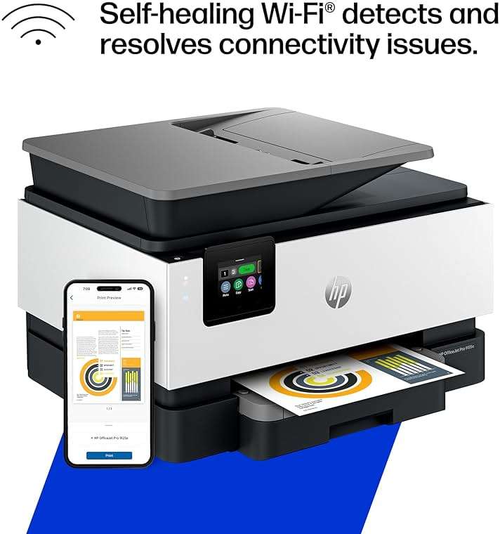 HP OfficeJet Pro 9125e Wireless All-in-One Color Inkjet Printer, Print, scan, copy, fax, ADF, Duplex printing best-for-office, 3 month Instant Ink trial included, AI-enabled (403X0A) - Image 11