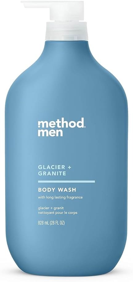 Method Men Body Wash, Glacier and Granite, Paraben and Phthalate Free, Quick-Lathering Cleansers, Cruelty Free, 28 oz - Product Image