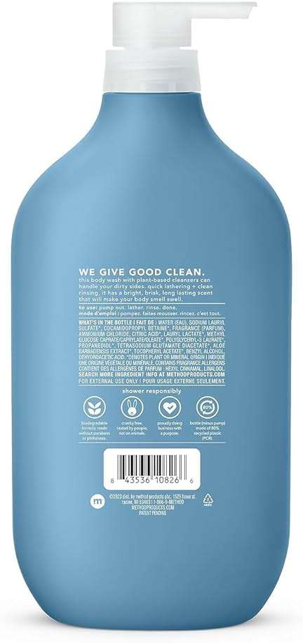 Method Men Body Wash, Glacier and Granite, Paraben and Phthalate Free, Quick-Lathering Cleansers, Cruelty Free, 28 oz - Image 2