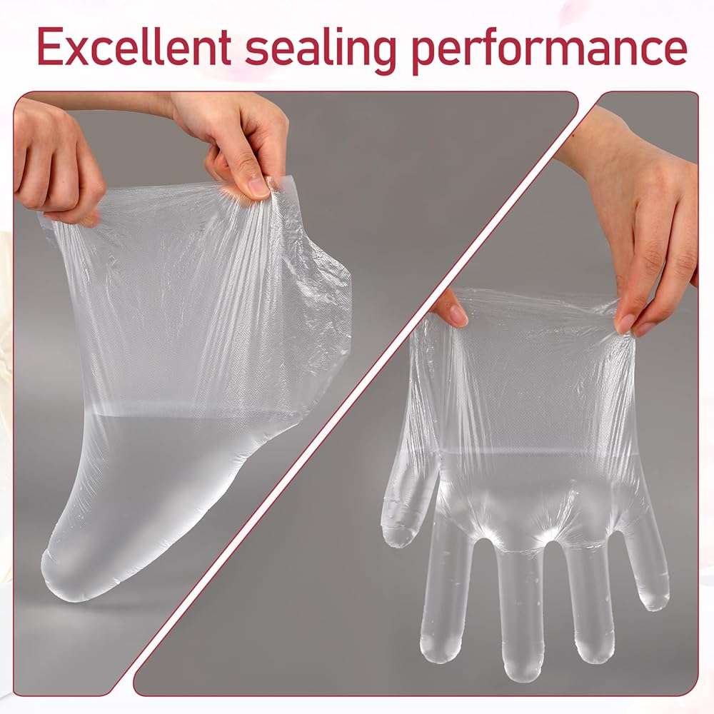 200 Pcs Paraffin Wax Liners for Feet and Hand, Disposable Paraffin Bath Liners Plastic Hand and Foot Bags for Hand & Feet Thermal Hot Wax Therapy SPA Paraffin Wax Machine,Larger and Thicker - Image 2