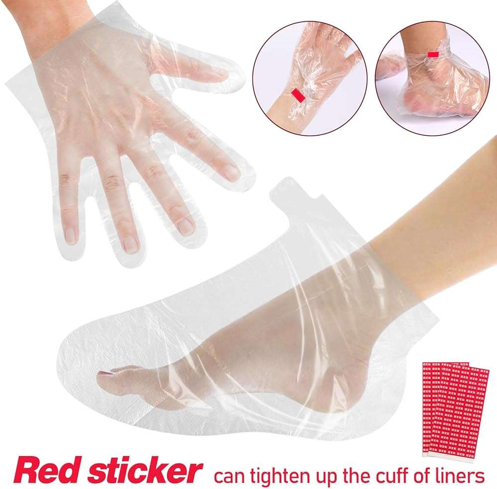 200 Pcs Paraffin Wax Liners for Feet and Hand, Disposable Paraffin Bath Liners Plastic Hand and Foot Bags for Hand & Feet Thermal Hot Wax Therapy SPA Paraffin Wax Machine,Larger and Thicker - Image 6