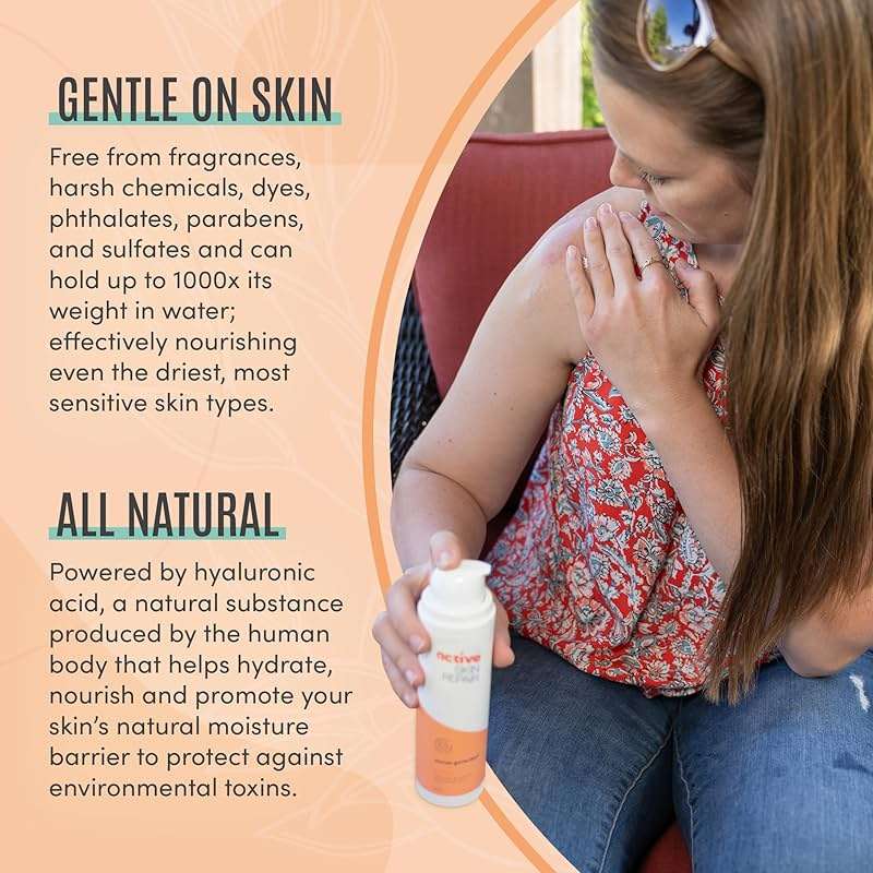 Active Skin Repair Face and Body Hydrating Serum, EWG Certified Hyaluronic Acid for All Skin Types, Dermatologist-Tested Moisturizing Anti-Aging Serum with Ceramides & Niacinamide, 5 fl. oz. - Image 5